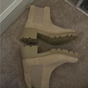 Steve Madden Beige Ankle Booties